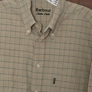 BARBOUR Classic Cotton Check Shirt in Tan Large